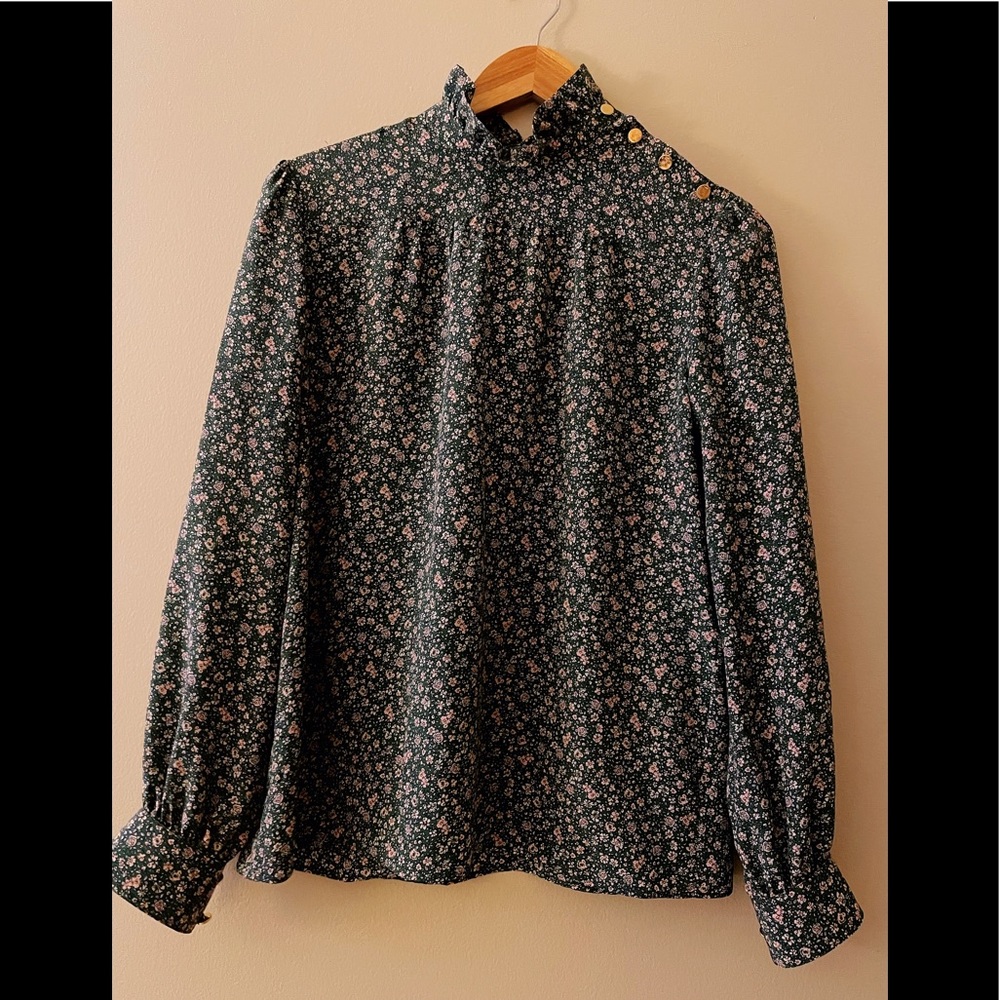 Celine silk floral blouse
